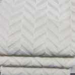 Kumaşçıtr Kaymaz Tabanlı Well Soft Koltuk & Çekyat Örtüsü 170×215 cm – Zigzag Desen Krem Rengi - 170 x 215 cm