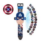 Kumik Captain America Projeksiyonlu 3D Saat