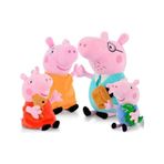 Kumik Peppa Pig Ailesi Peluş Oyuncak 4'lü