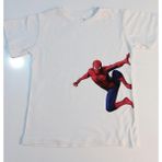 Kumik Spiderman Örümcek Çocuk Adam Tişört T-Shirt - 4 - 5 Yaş - 001-Beyaz