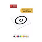 Kumraldede On Off Yuvarlak Sticker Oto Motor Laptop Duvar Folyo Sticker 15 X 15 Cm