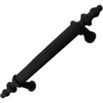 Kumru Düz Kulp Mat Siyah 224 mm Dolap Vestiyer