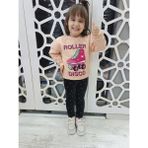 Kumrunun Dünyası Kız Çocuk Şardonlu Desenli Sweatshirt -Sweat - 3 Yaş - 02S-Bej