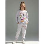 Kumrunun Dünyası Lila Rengi Mickey Mouse Minnie Baskılı Alt Üst Takım Kız Çocuk Eşofman - 12 - 13 Yaş - Açık Lila