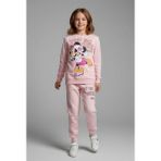 Kumrunun Dünyası Pembe Renk Mickey Mouse Minnie Baskılı Alt Üst Takım Kız Çocuk Eşofman - 11 - 12 Yaş - 13P-Pembe