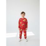 Kumrunun Dünyası Renkli Alt Üst Takım Pijama Takımı (Kalıbı Dar) - 3 Yaş - 4BY-Kırmızı