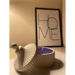 Kum's Design Dekoratif Kapaklı Kase Mum - Mor