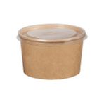 Kumsal Mutfak Orego 16 Oz Kraft Karton Çorba Kasesi Kapaklı Set 11,2 x 6,8 cm 50 Adet