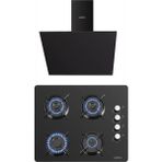 Kumtel Ankastre 2 Li Elite Cam Set - Siyah