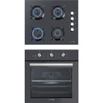 Kumtel B66-SF2(MT) - KO-40TAHDF Antrasit 2'li Cam Ankastre Set