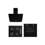 Kumtel Black Still Button 3'lü Ankastre Set