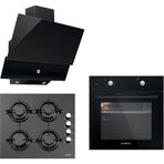 Kumtel Black Still Button A6 S2 B66 S2 - KO 40 TAHD - KO 830 3'lü Ankastre Set
