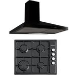 Kumtel Casablanca Ko-410Bf Ocak+Dp6-S Davlumbaz Siyah Ankastre Set