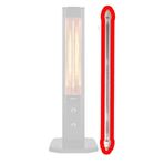 Kumtel Dikey Soba Orbit modellere Orjinal Resistanz ile Şeffaf Cam Isıtıcı 1800W Rezistans 65cm Cam