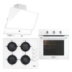 Kumtel Homtego Kristal A6 SF2 - 40TAHDF - DA6-830 Beyaz 3'lü Ankastre Set