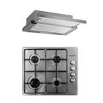Kumtel Inox 2'li Setüstü Ankastre Set (Ocak-Aspiratör)