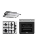 Kumtel Inox Aspiratörlü Ankastre Set Gri