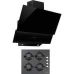 Kumtel KO-735 - KO-40 THDSF Siyah 2'li Cam Ankastre Set