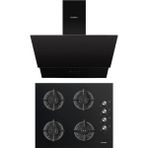 Kumtel Plus 2\'li Siyah Ankastre Set (Ocak-Davlumbaz)