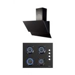 Kumtel Siyah 2 Li Set ( Ocak-Dokunmatik Davlumbaz)