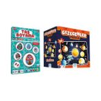 Kumtoys Taş Boyama + Ca Gezegenler Yer Puzzle (2'li Set) - Renkli