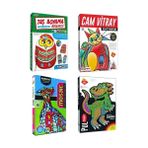 Kumtoys Taş Boyama & Cam Vitray & Jel Mozaik & Pul Sanatı Etkinlik Seti - Renkli