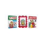 Kumtoys Taş Boyama + Çocuklar Için Etamin Sanatı + Cam Vitray 3'lü Set
