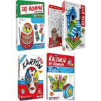 Kumtoys Taş Boyama + Kalemlik ve Kumbara + Karton Maske + Kuş Evi (4'lü Set) - Renkli