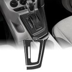 KUNGKIC Ford Focus 2012 2013 2014 için aksesuar karbon fiber araba vites kolu kapağı, vites kolu topuzu şanzıman kolu iç mekan otomatik şanzıman dekoratif (siyah)