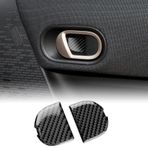 KUNGKIC Karbon fiber araba kapısı iç kapı kasesi iç mekan çıkartma dekoratif Mini Cooper S F66 F67 2024 2025 için aksesuar hediye (siyah)