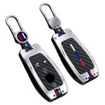 KUNIO Anahtar kılıfı Mercedes A B C E S G sınıfı GLC CLE GLB CLA W177 W247 B200 W205 S63 AMG A200 MS çinko alaşım koruma anahtar gövdesi anahtarlık anahtarsız 4 tuş B gümüş