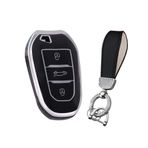 KUNIO Araba Anahtarı Kılıfı Anahtarlık Peugeot 308 408 508 2008 3008 4008 5008 Citroen Grand C4 Picasso C4L C6 C3-XR DS5 DS6 TPU Anahtarlık Koruyucu Kılıf Kapak Siyah