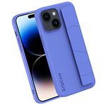 KUNIO Cep telefonu kılıfı iPhone 14 Plus için uygun koruyucu kılıf Case Cover bantlı parmak tutucu stant kayış koruma çepeçevre koruma telefon kılıfı koruyucu kılıf lila