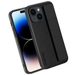 KUNIO Cep telefonu kılıfı iPhone 14 Plus için uygun koruyucu kılıf Case Cover bantlı parmak tutucu stant kayış koruma çepeçevre koruma telefon kılıfı koruyucu kılıf siyah