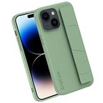 KUNIO Cep telefonu kılıfı iPhone 14 Plus için uygun koruyucu kılıf Case Cover bantlı parmak tutucu stant kayış koruma çepeçevre koruma telefon kılıfı koruyucu kılıf yeşil