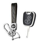 KUNIO Katlanır anahtar kılıfı Peugeot 106 107 206 207 306 307 406 407 için uygundur Citroen C1 C4 araba anahtarı kılıfı TPU koruyucu kılıf anahtarlık anahtar kılıfı A siyah