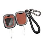 KUNIO Peugeot 106 107 206 207 306 307 406 407 için Citroen C1 C3 C4 için Toyota Aygo Anahtar Kılıfı Anahtar Koruması Anahtarlık Aksesuar, C Kahverengi