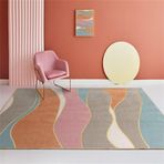 Kunsen 160X200CM Oturma Odası Aksesuarları Pembe ve mavi modern minimalist halı. Halı Yatak Odası Kanepe Turuncu kısa tüylü kilim Halılar Oturma Odası Büyük
