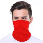 KUNSTIFY | Çok fonksiyonlu şal ağız koruması | Bandana erkek kadın hortum şal boyun fuları yüz maskesi ağız burun koruması aşk maskesi pamuk dış mekan | elastik, nefes alır, yıkanabilir (kırmızı)