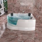 Kuntbay 170 x 170 H 65 Köşe Oval Camlı Jakuzi