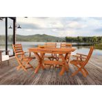 Kunter Mobilya Bahçe/balkon Açılır Masa / Katlanır Sandalye Takımı - Naturel
