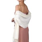 KUOL-KIDS Stola Bayan Pashmina şal, şal, şal, gece elbisesi için, şal, şal, şal, şal, şal, şal, zarif omuz havlusu, büyük, yumuşak, ipeksi, sağlam renkler, beyaz, Siyah, 200*70cm