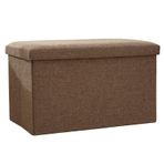 Küp Depolama Osmanlı Ayak Dayanağı Tabure Koltuk Katlanabilir Kutular Ayak Dayama Basamak Taburesi, Yurt Oturma Odası Yatak Odası için Yastıklı Oturaklı 31 x 31 x 31 cm