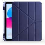 Kupa Apple iPad Pro 12.9 2021 5.nesil Kılıf Darbe Emici 4 Farklı Stand Özelliği Kalem Koyma Şeffaf - Lacivert