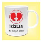 Kupa Bardak Porselen İkizler Burcu İade Garantili Porselen Kupa Bardak