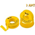 Kupa Hırdavat Kupa Gaz Sızdırmazlık Teflon Bant - 3 Adet - 0,1 mm x 12 mm x 8 mt - Antik Sarı