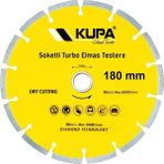 Kupa Hırdavat Kupa Soketli Elmas Turbo Daire Testere Kesme Taşı 180 Mm. - Sarı