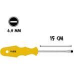 Kupa Hırdavat Kupa Tornavida Mıknatıslı Düz Uçlu 6.0 - 15 Cm. - 6x150 mm. - Düz - Sarı