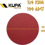 Kupa Hırdavat Kupa Yuvarlak Cırt Zımpara 115 mm - P120 Kum - 100 Adet