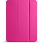 Kupa iPad Air 10.9 2022 (5.nesil) Kılıf Darbe Emici Tam Koruma Kalem Bölmesi Standlı Pu Deri Kapak - Koyu Pembe